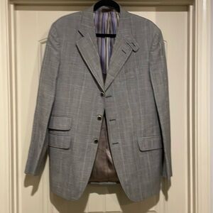 Etro Milano sport coat black /white plaid
